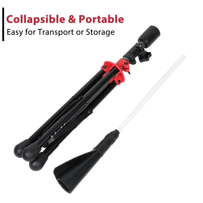 McHom Baseball & Softball Batting Tee - Hitting Travel Tee | Adjustable Height | Portable & Collapsible | Tripod Base - Image 3